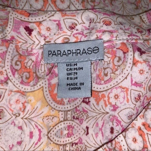 Paraphrase Blouse, sz M - Picture 3 of 4